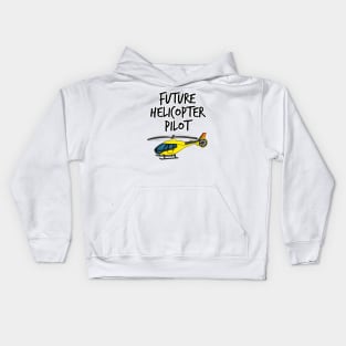 Future Helicopter Pilot Doodle Kids Hoodie